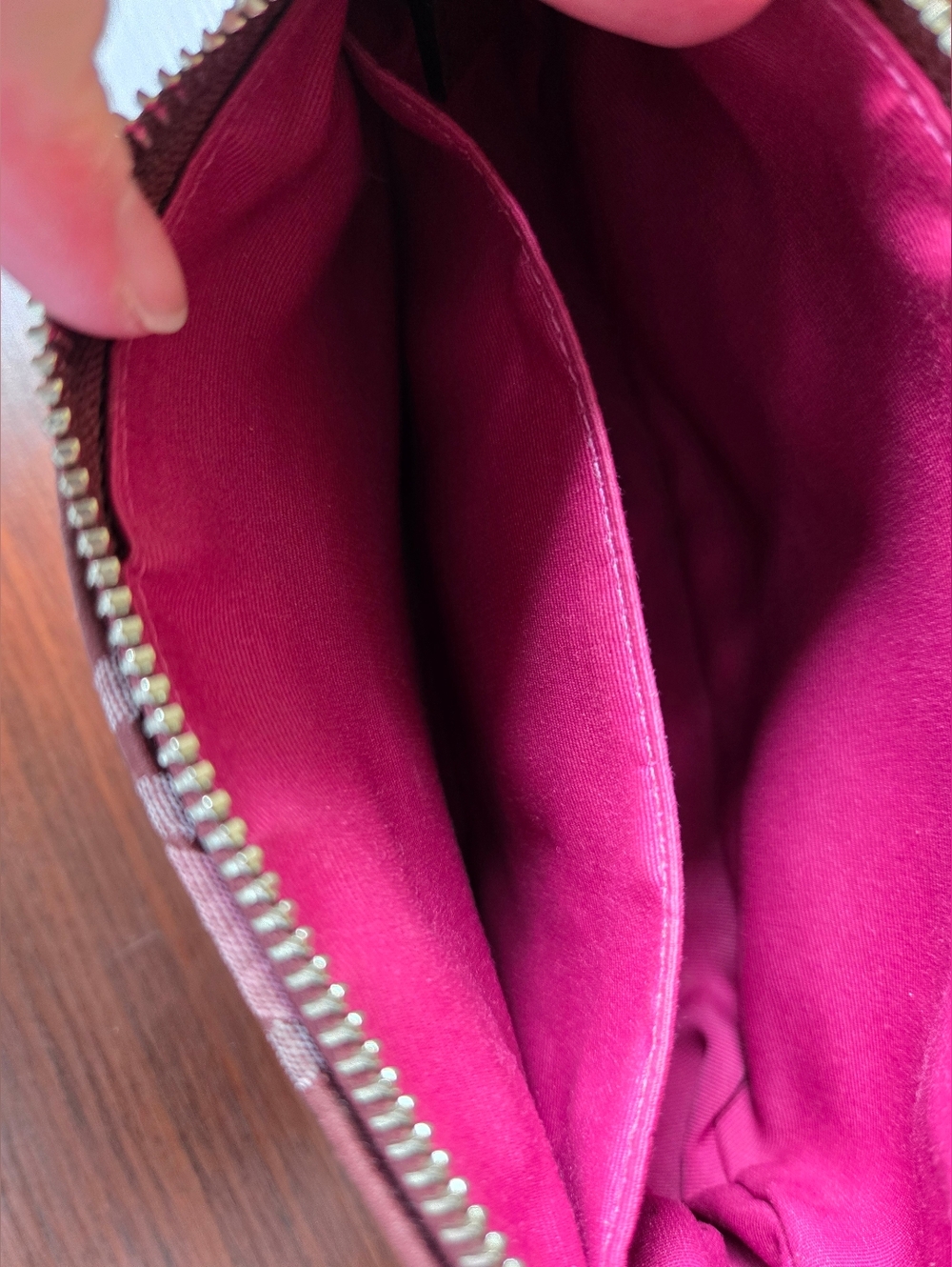 Coach Burgundy Suede Signature Demi Hampton Shoulder Bag Y2K - Picture 14 of 15